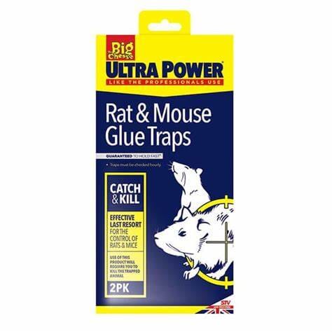The Big Cheese Ultra Power Rat and Mouse Glue Traps 2 Pack, Discreet Sticky Boards for Homes and Store Rooms
