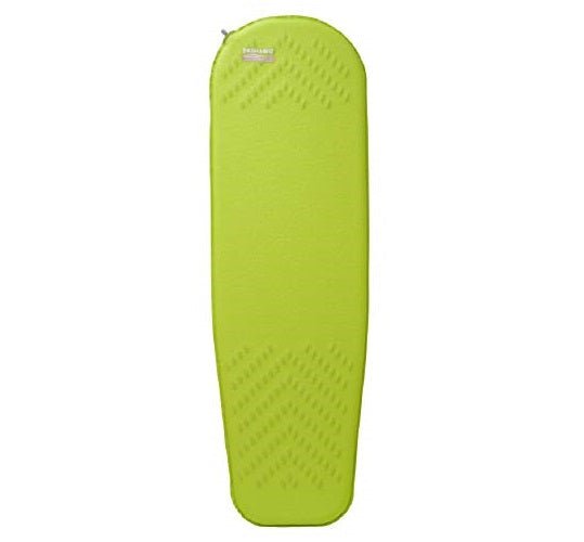 Therm-a-Rest Trail Lite Sleeping Mat (Grasshopper), a lightweight, self-inflating pad providing insulation for campers.