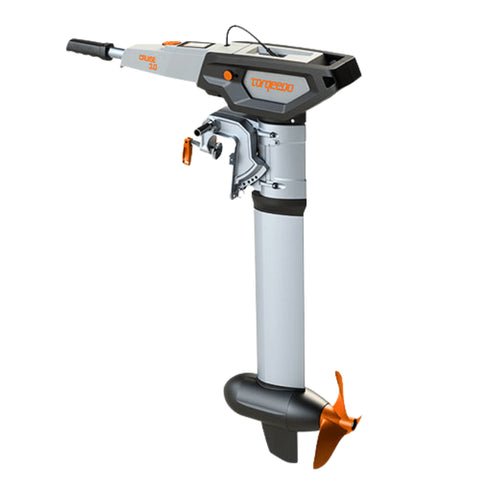 Torqeedo Cruise 3.0 TS Electric Outboard Package with Tiller, Battery and Charger, 3000 W Short Shaft Motor