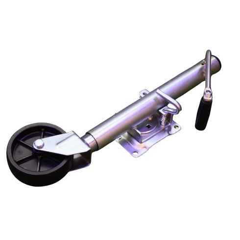 Trailer Jack 1000 lbs, Zinc Finish Trailer Jockey Wheel with Single Plastic Wheel for Boat Trailers