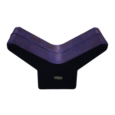 Trailer Rubber Bow Guard 3 x 3 in, Black V-Shaped Bow Stop Pad for Boat Trailer Winch Posts