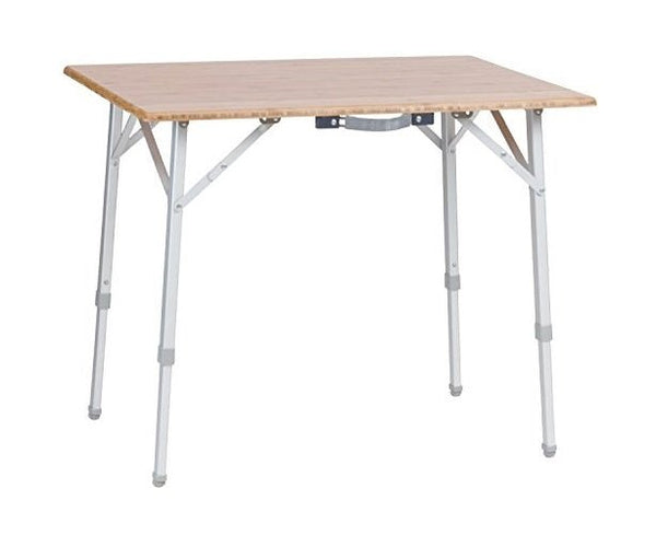 Vango Bamboo Folding Camping Table (80 cm), an eco-friendly and portable dining solution for outdoor use.