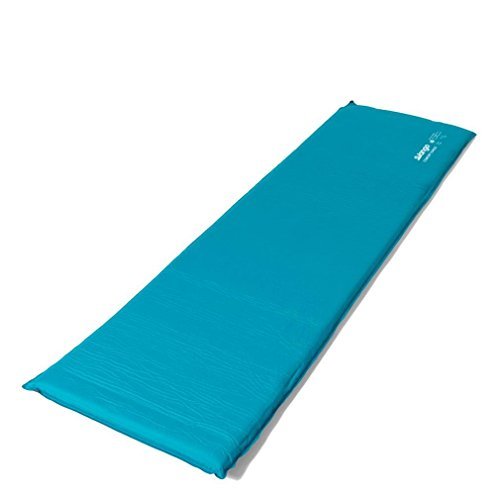 Vango Comfort 5 Single Sleeping Mat, a blue, compact, and comfortable self-inflating mat for solo campers.