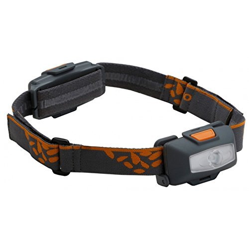 Vango Corvus Duo LED Head Torch, a grey dual-light headlamp providing bright, hands-free illumination for outdoor use.