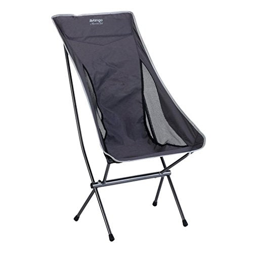 Vango Microlite Tall Camping Chair, a lightweight, comfortable grey seating solution designed for taller outdoor users.