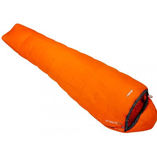 Vango Ultralite 900 Mummy Sleeping Bag, a vermilion-colored bag providing ultralight warmth for extreme cold conditions.