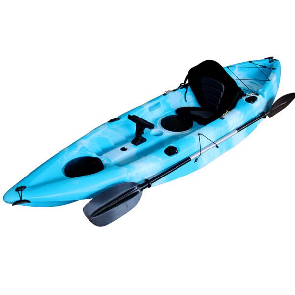 Vicking Lango Sit-On-Top Fishing Kayak 2.9m VK-04, 1-Person Paddle Kayak with 4 Rod Holders and Deluxe Seat
