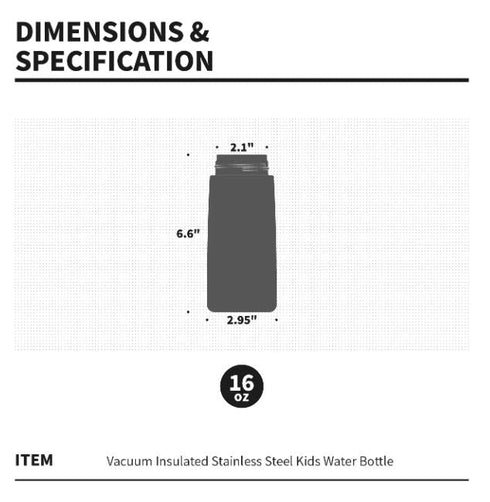 Waicee Kids Water Bottle 480ml - Fun and Durable Bottle for Kids