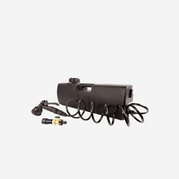 WaterPort 4.0 Gallon Portable Water Tank, a mid-size, pressurized water solution for washing and showering outdoors.