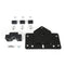 WaterPORT Toyota Truck Bed Rail Mount Kit for 4 Gallon Day Tank, Steel Bracket for Standard Toyota Bed Rails