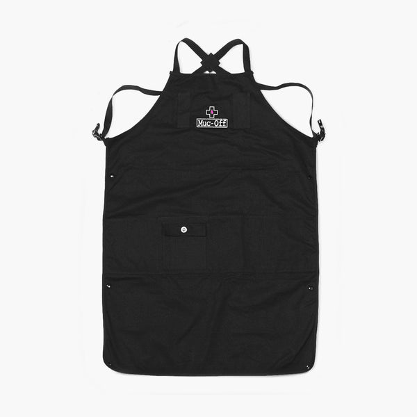 Muc-Off Workshop Apron, black with pockets