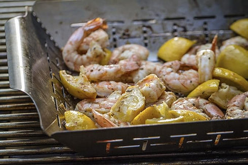 Weber Large Vegetable Basket Stainless Steel - Durable and Spacious Grill Accessory