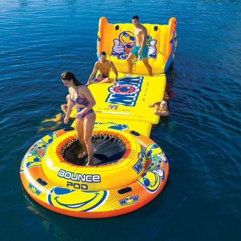 Wow Bounce Pod ,The Bounce Pod floating bouncing station is making us all jump for joy.