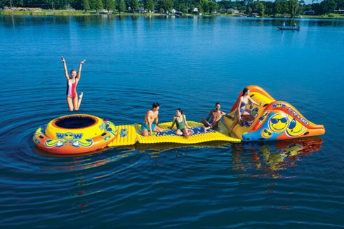 Wow Bounce Pod ,The Bounce Pod floating bouncing station is making us all jump for joy.