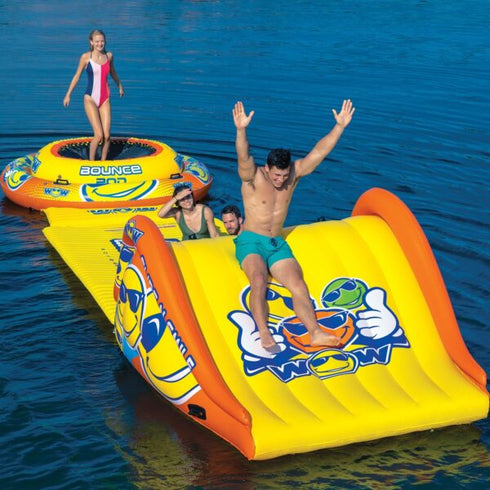 Wow Bounce Pod ,The Bounce Pod floating bouncing station is making us all jump for joy.