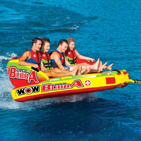 Wow Giant Bubba HI - VIS 4P Inflatable Boat Tube for Water Sports