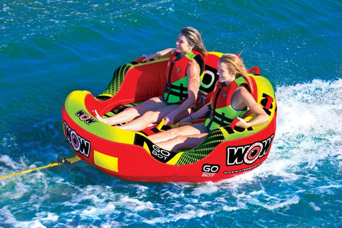WOW Go Bot 2 Towable Tube for 2 Riders Action Water Sports Tube with Secure Handles