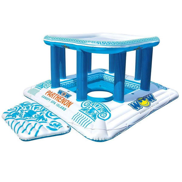 WOW Parthenon Island Floating Platform for 6+ People Giant Multi - Person Lounge for Water Activities