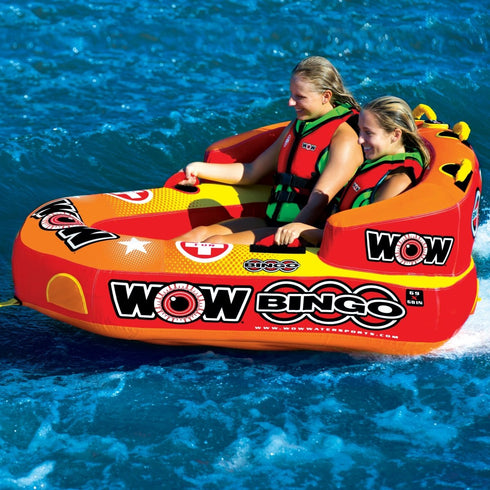 WOW Sports Bingo 2 Towable Tube - Two-Person Inflatable Water Tube for Boat Towing