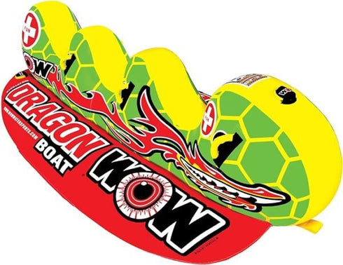 WOW Sports Dragon Boat Towable Tube - Multi - Rider Racing - Style Inflatable for Water Sports