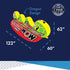 WOW Sports Dragon Boat Towable Tube - Multi - Rider Racing - Style Inflatable for Water Sports
