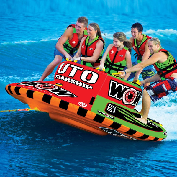 WOW Sports UTO Starship Towable Tube - 2-Person Hybrid Inflatable for Water Activities