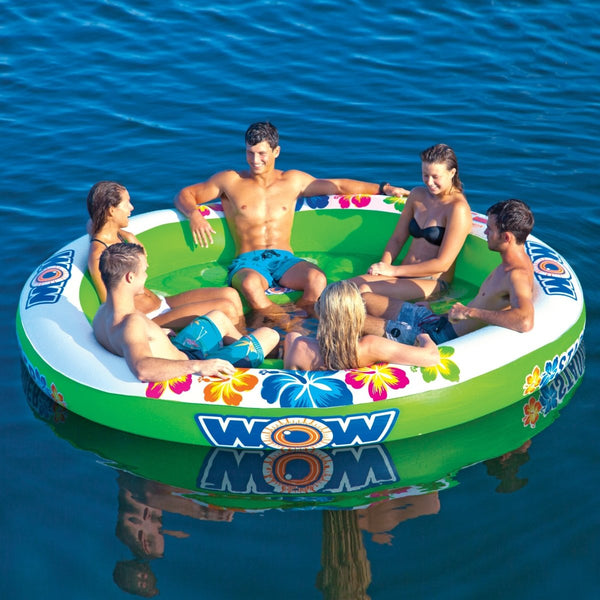 WOW Stadium Islander Inflatable - Large Group Water Lounge for Pool, Lake & Beach