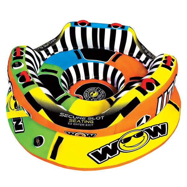 WOW UTO Excalibur 3P Towable Tube - Three - Person Inflatable for Water Sports & Boating