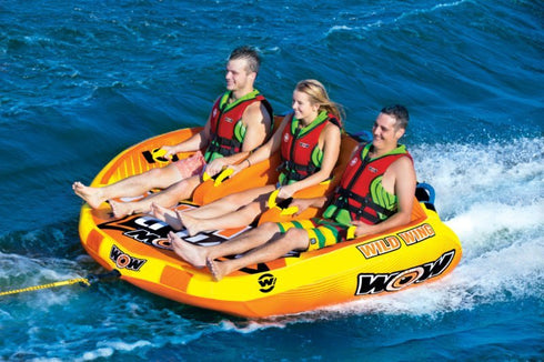 WOW Wild Wing 3 Towable Tube for Three Riders, Stable Multi - Rider Towable for Boats and Water Sports