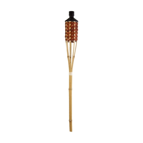 Zero In Bamboo Torch Twinpack, Garden Torches Pre-Filled with Zero In Citronella Torch Oil with Snuffer Cap