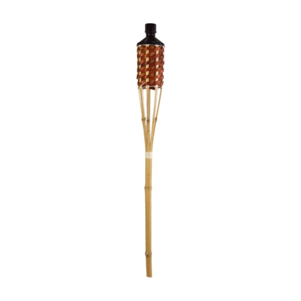 Zero In Bamboo Torch Twinpack, Garden Torches Pre-Filled with Zero In Citronella Torch Oil with Snuffer Cap