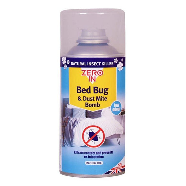 Zero In Bed Bug and Dust Mite Killer Bomb 150 ml, One-Shot Aerosol Fogger with Natural Plant Extracts