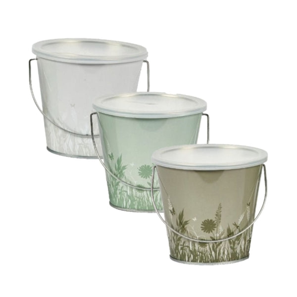 Zero In Citronella Candle Bucket, Close to Home Steel Citronella Candle with Lid and Wind Resistant Wick
