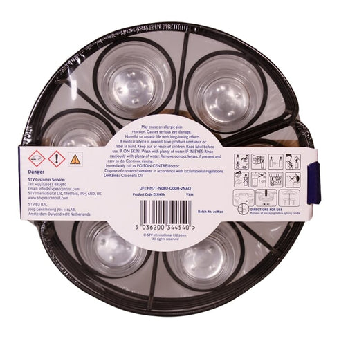 Zero In Citronella Parasol Tealight Holder, Hinged Table Decoration with 6 Citronella Oil Tealights