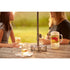 Zero In Citronella Parasol Tealight Holder, Hinged Table Decoration with 6 Citronella Oil Tealights