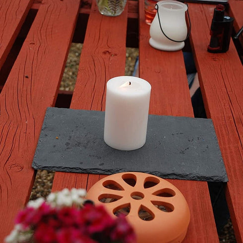 Zero In Citronella Pillar Candle, Real Citronella Oil Outdoor Candle with 30 Hour Burn for Summer Evenings