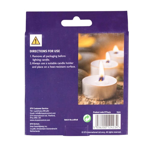 Zero In Citronella Tealights 18-Pack, Natural Citronella Oil Tealight Candles for Garden Tables and Lanterns