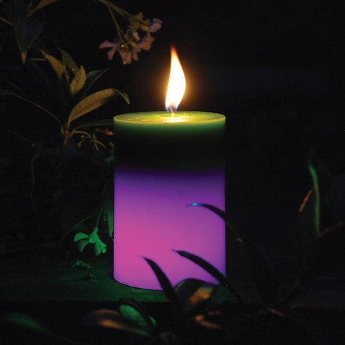 Zero In Colour Change Citronella Candle, LED Citronella Oil Pillar Candle with 30 Hour Burn for Outdoor Use