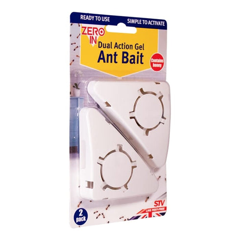 Zero In Dual Action Gel Ant Bait Twinpack, Honey Based Ant Killer That Ants Carry Back to Destroy the Nest