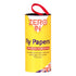 Zero In Fly Papers 4-Pack, Fruit Scented Sticky Fly Paper Strips for Kitchens, Stables and Store Rooms