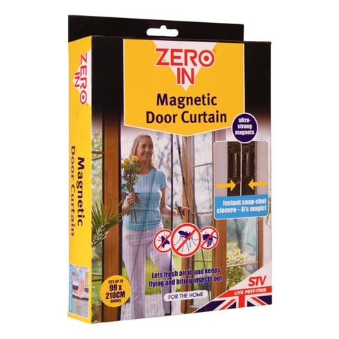 Zero In Magnetic Doorway Curtain, Insect Screen for Doors up to 99 x 210 cm with Full Installation Kit