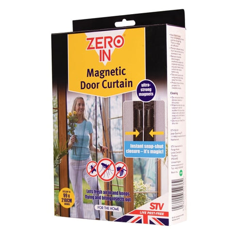 Zero In Magnetic Doorway Curtain, Insect Screen for Doors up to 99 x 210 cm with Full Installation Kit