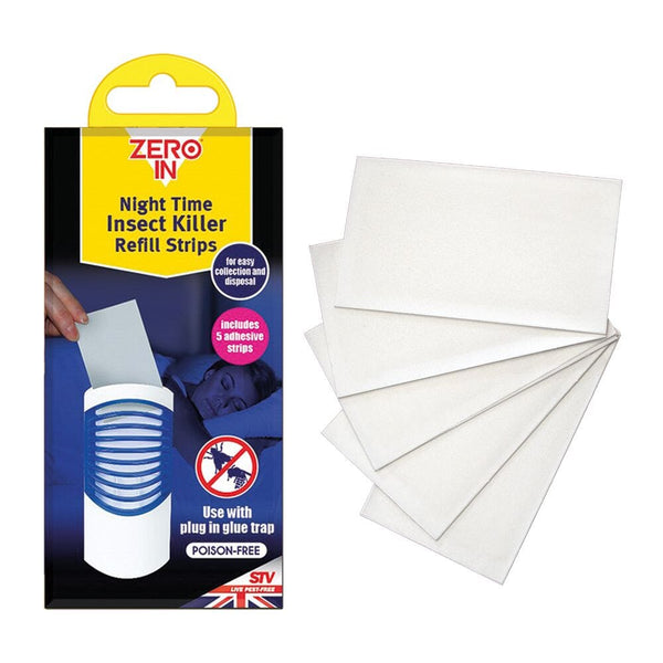 Zero In Night Time Insect Killer Refills 5-Pack, Replacement Adhesive Sheets for the Night Time Insect Killer