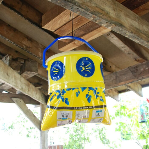 Zero In Ultra Power Ultimate Outdoor Fly Trap, Reusable Hanging Fly Catcher Holding Up to 60,000 Flies