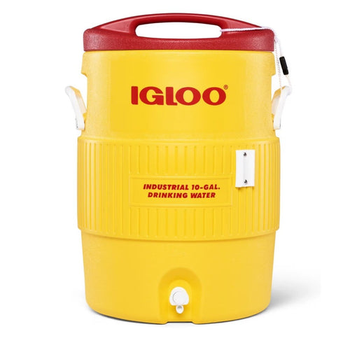 Igloo 400 Series 10 gallon water cooler, yellow and red