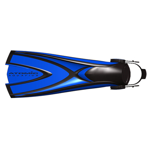 Atomic X1 BladeFin open heel scuba fins, blue