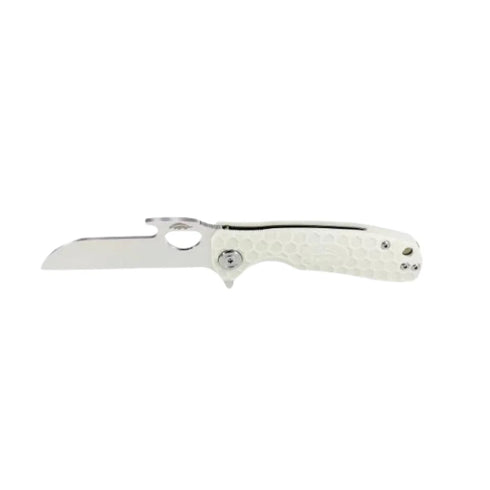 Honey Badger Tong medium folding knife, M, White, side view