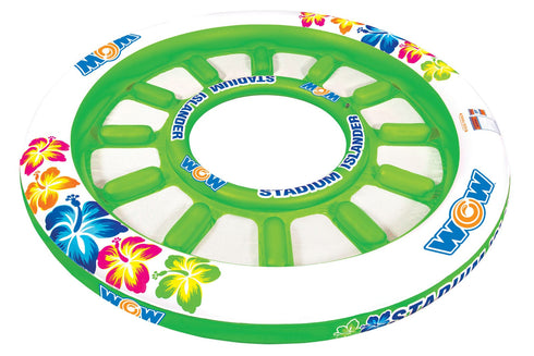WOW Stadium Islander 6 Person Inflatable Island, White and Green, product view
