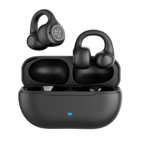JLab Flex Open Clip Wireless Earbuds, Black