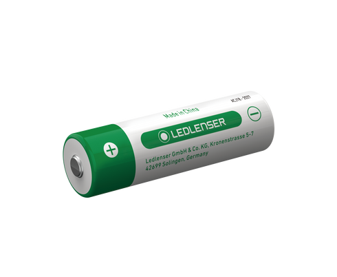 Ledlenser 21700 Li-Ion rechargeable battery 4800 mAh, product shot on white